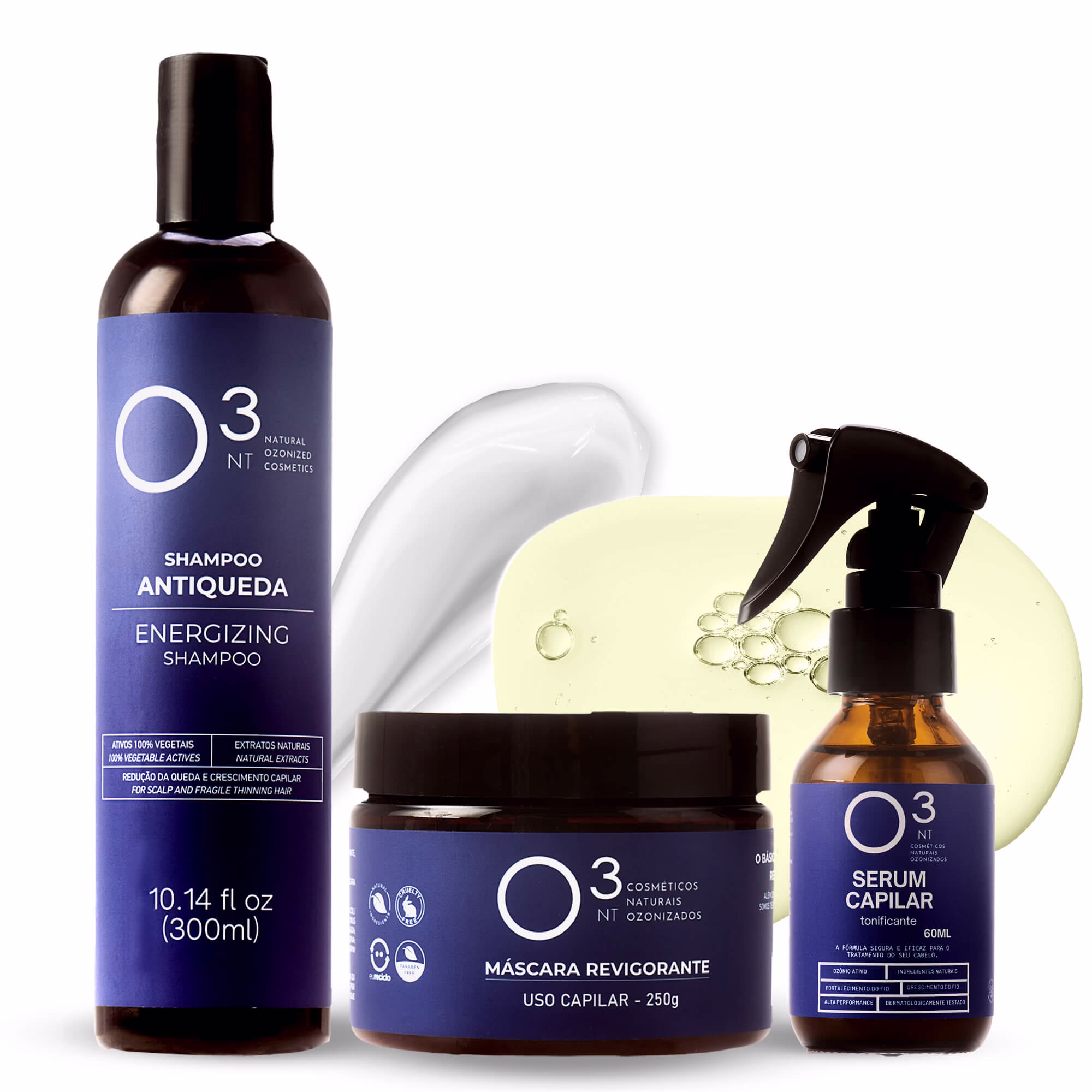 Kit Hair Care O3NT: Shampoo + Sérum Capilar + Máscara