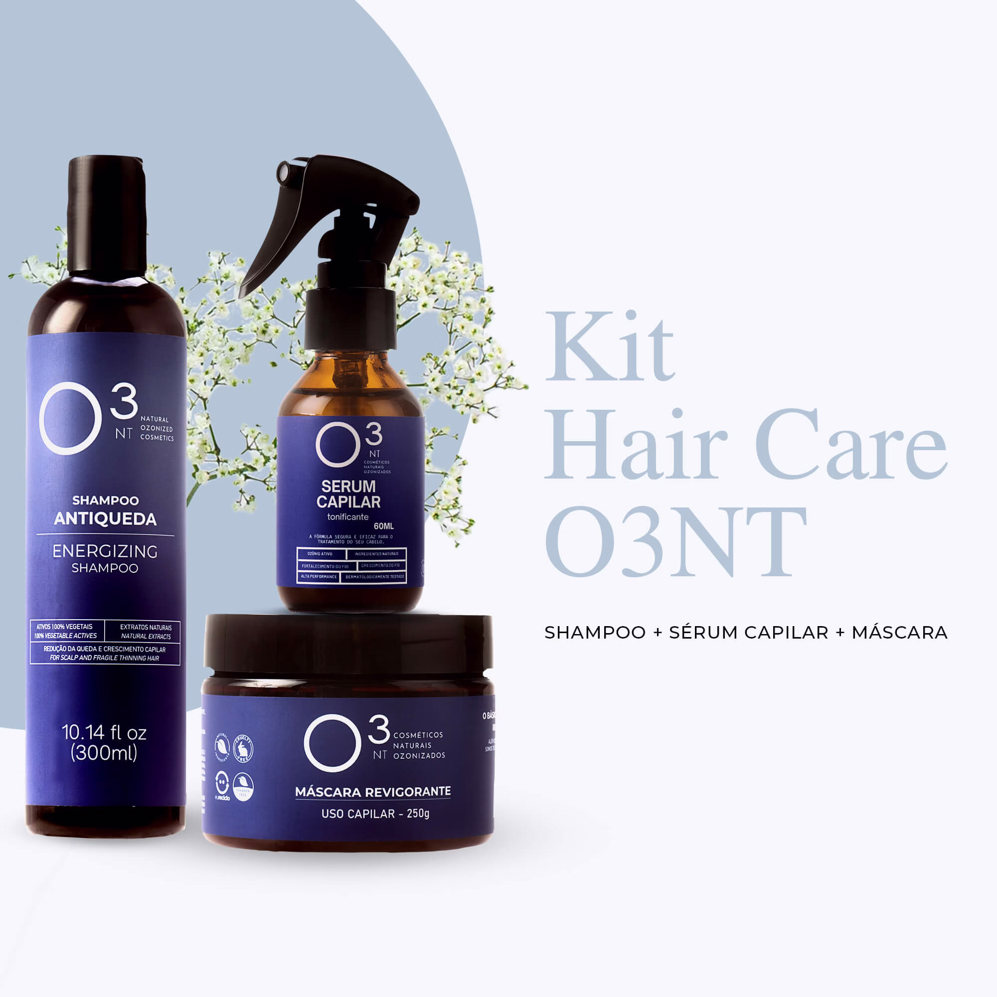 Kit Hair Care O3NT: Shampoo + Sérum Capilar + Máscara - Imagem 2