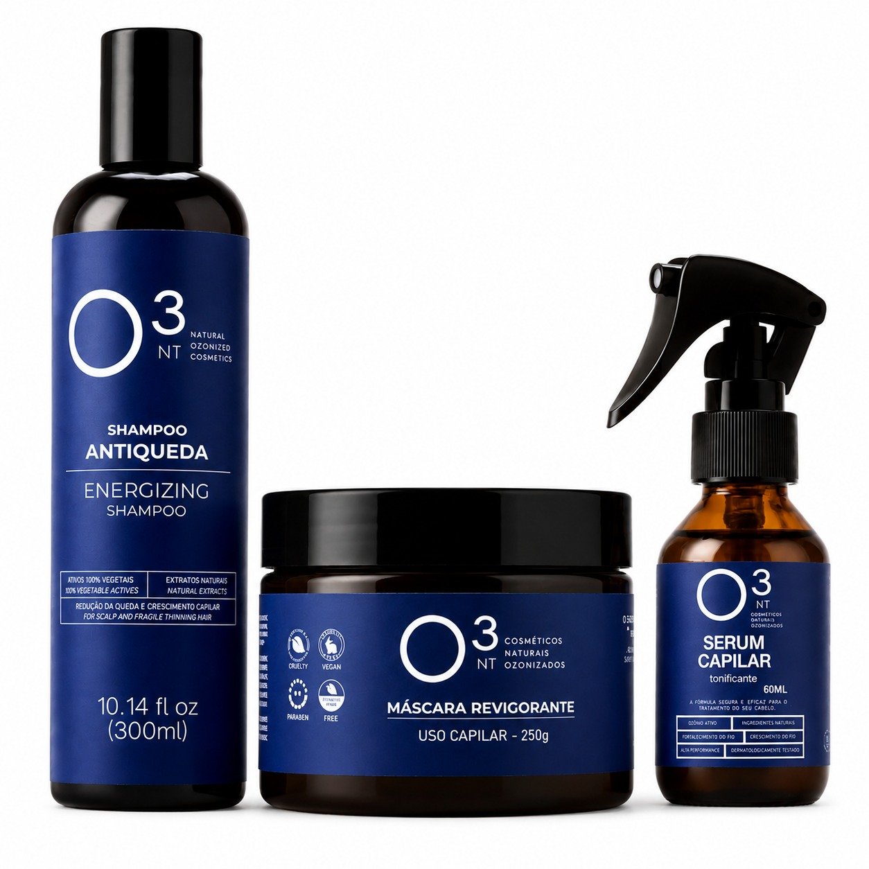 Kit Hair Care O3NT: Shampoo + Sérum Capilar + Máscara