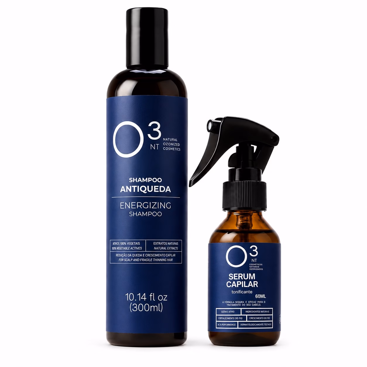Kit Hair Care O3NT: Sérum Capilar Tonificante + Shampoo Antiqueda