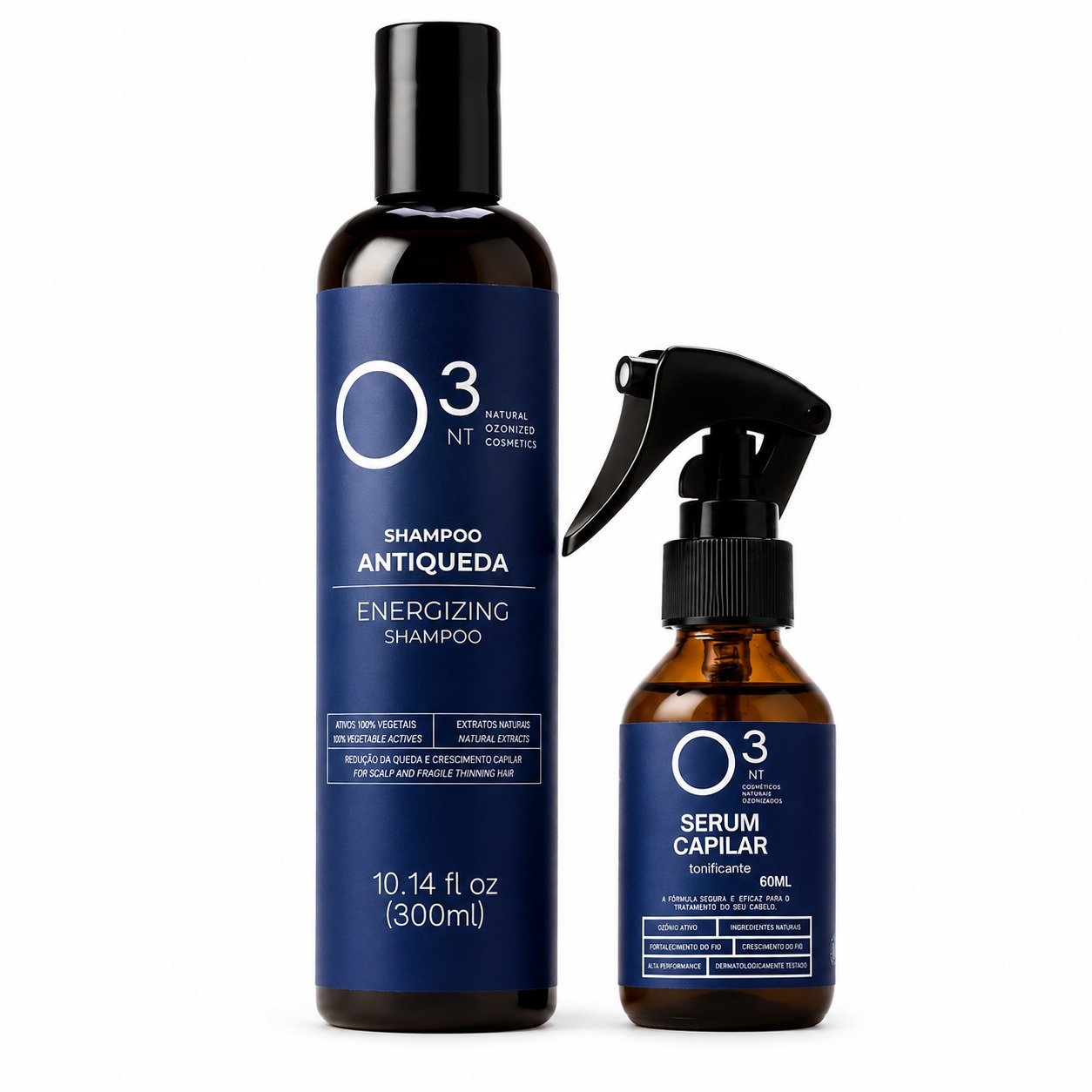 Kit Hair Care O3NT: Sérum Capilar Tonificante + Shampoo Antiqueda