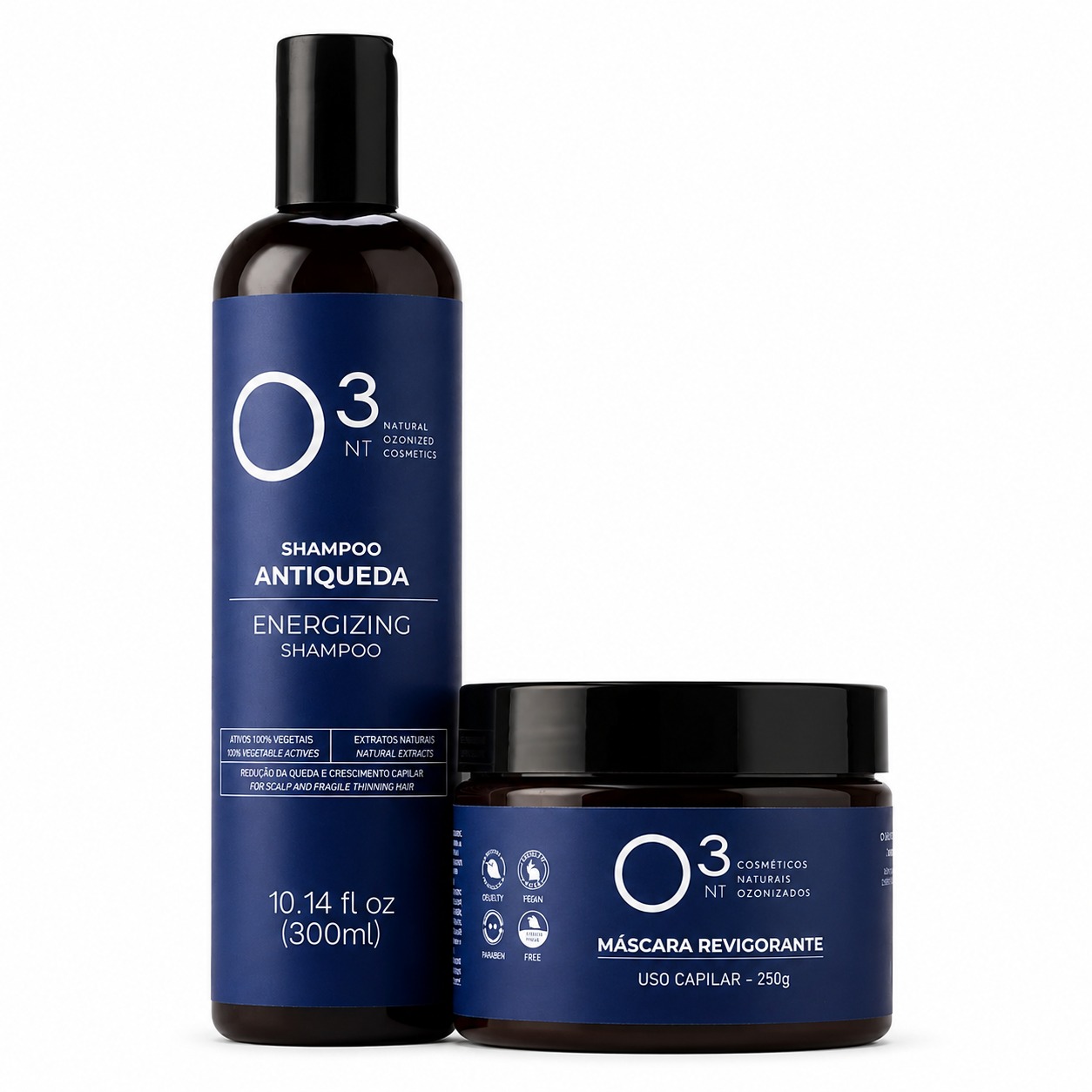 Kit Hair Care O3NT: Shampoo Antiqueda + Máscara Revigorante