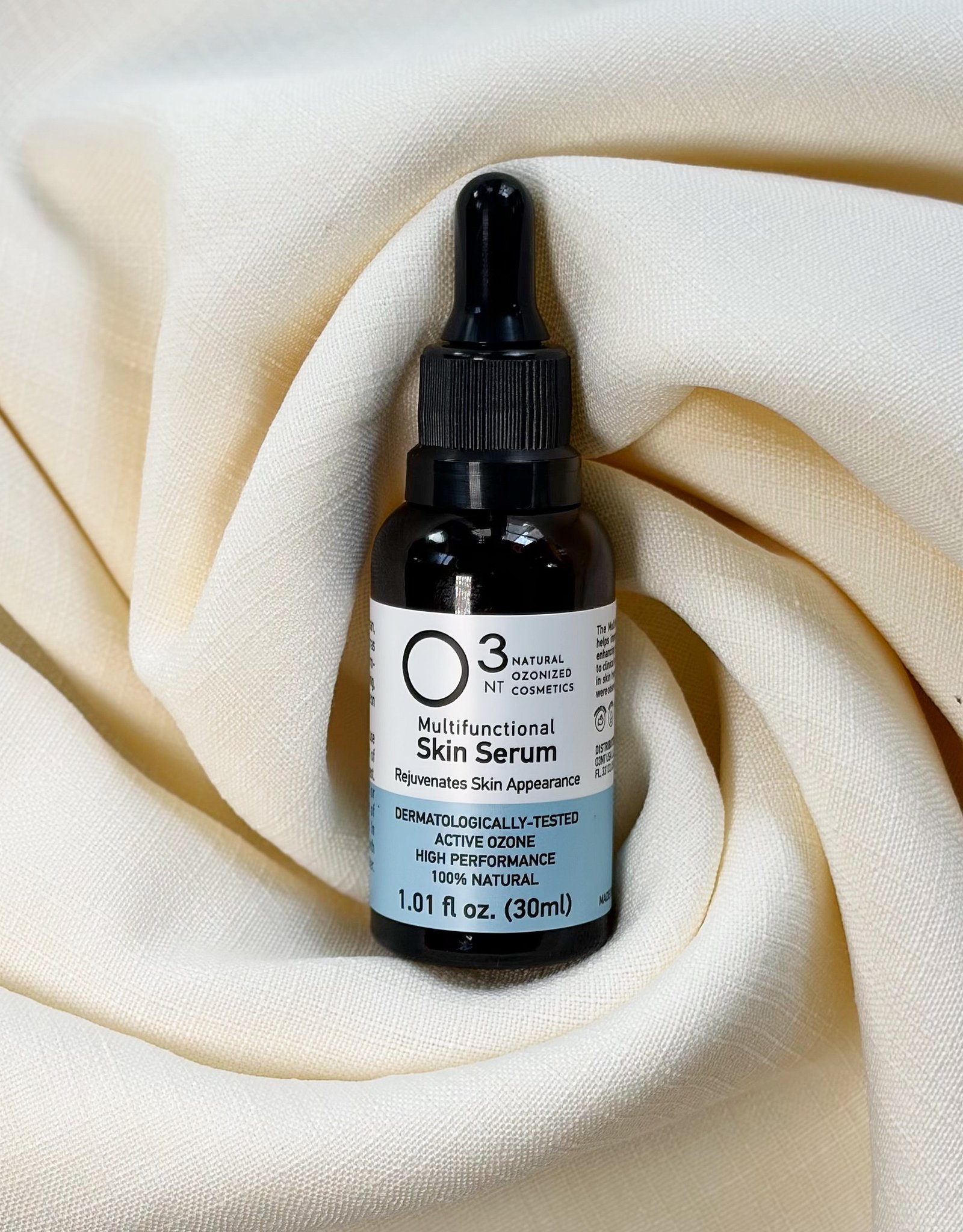 O3NT Skin Serum on fabric