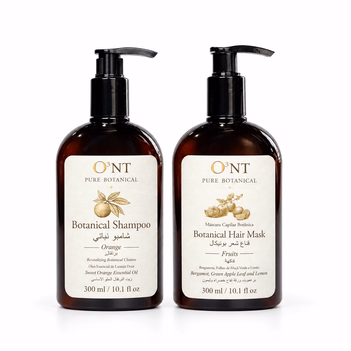 Kit Hair Care Pure Botanical: Shampoo Botânico de Laranja + Máscara Capilar Botânica de Frutas