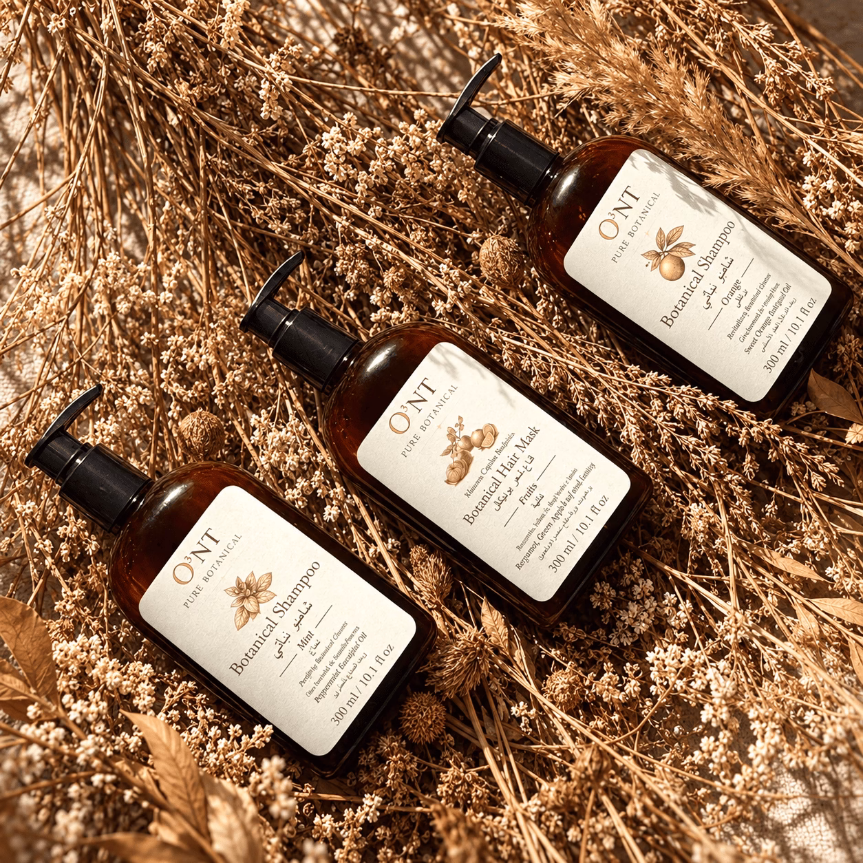 Kit Hair Care Pure Botanical: Shampoo Botânico de Hortelã + Shampoo Botânico de Laranja + Máscara Capilar Botânica - Imagem 2