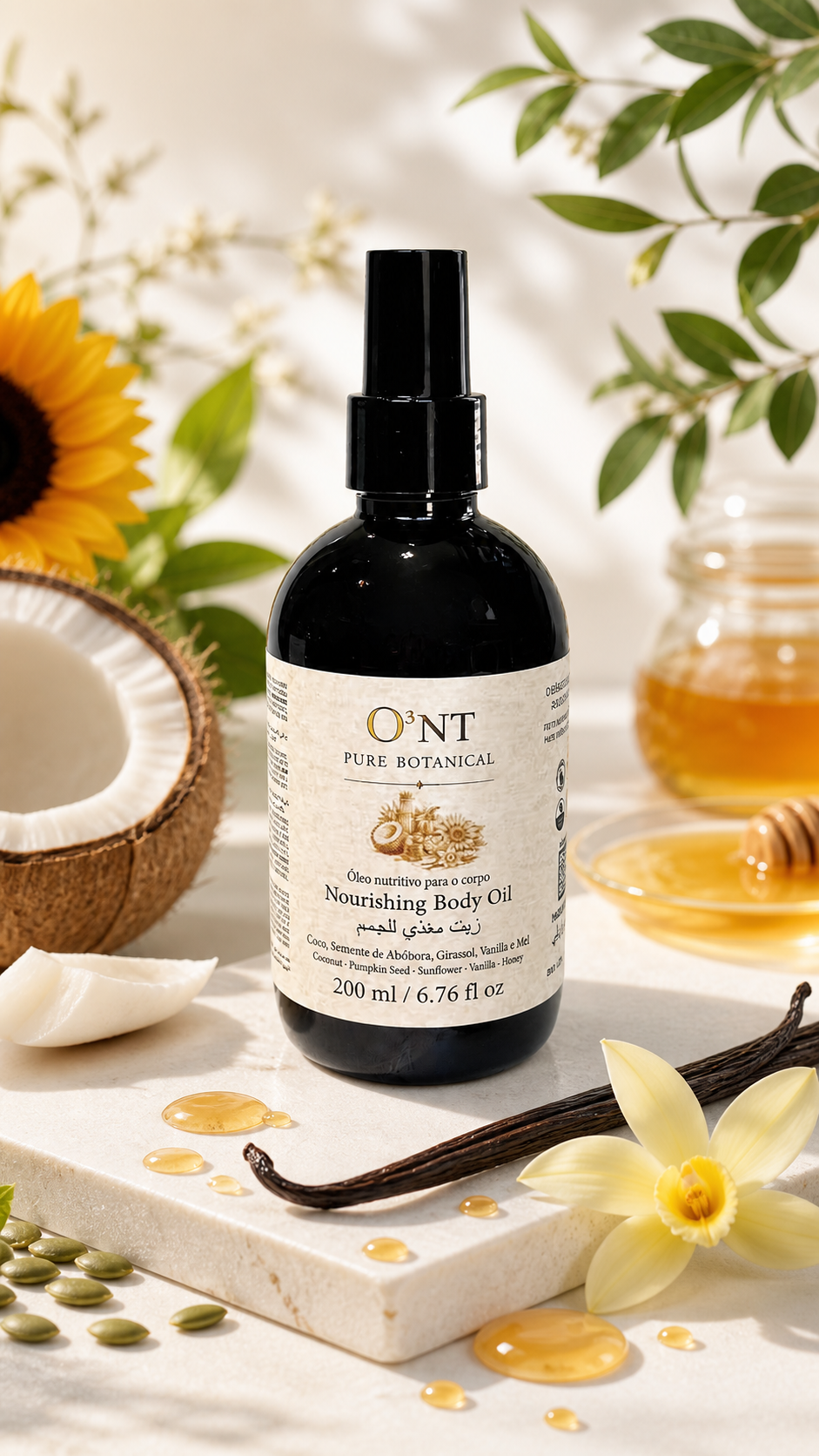 Oil Blend Pure Botanical com ingredientes nutritivos