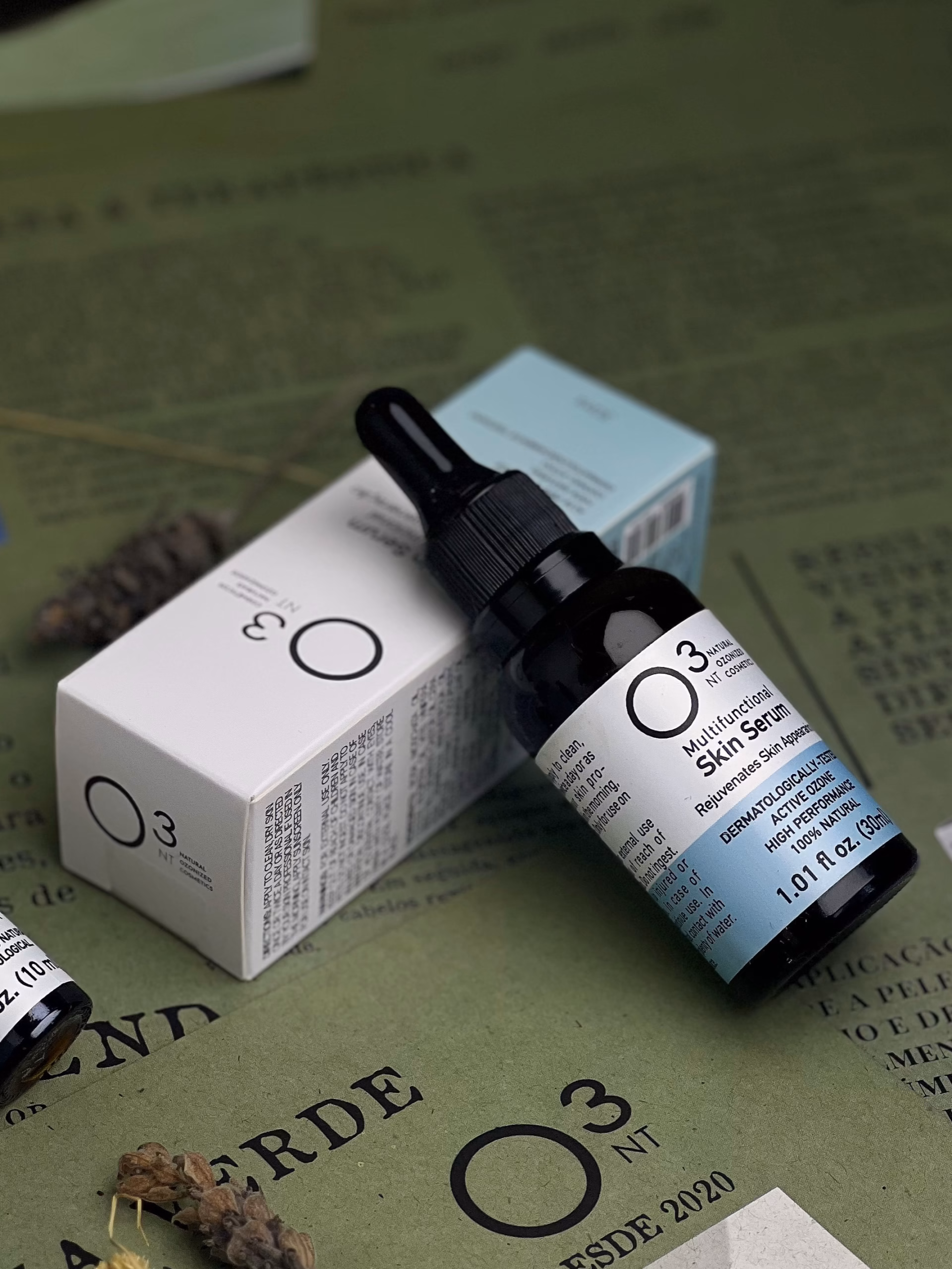 Skin Serum O³NT em composição editorial